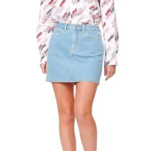 All About Eve Light Blue High-Waisted Denim Pencil Skirt – Size 6